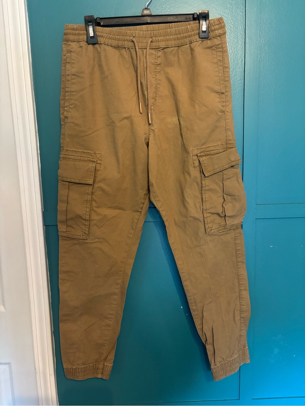 Goodfellow Casual Men’s Cargo Jogger Pants - Tan Size Small